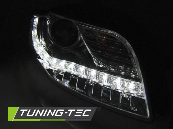 LED Tagfahrlicht Design Scheinwerfer für Audi A4 B7 05-08 chrom